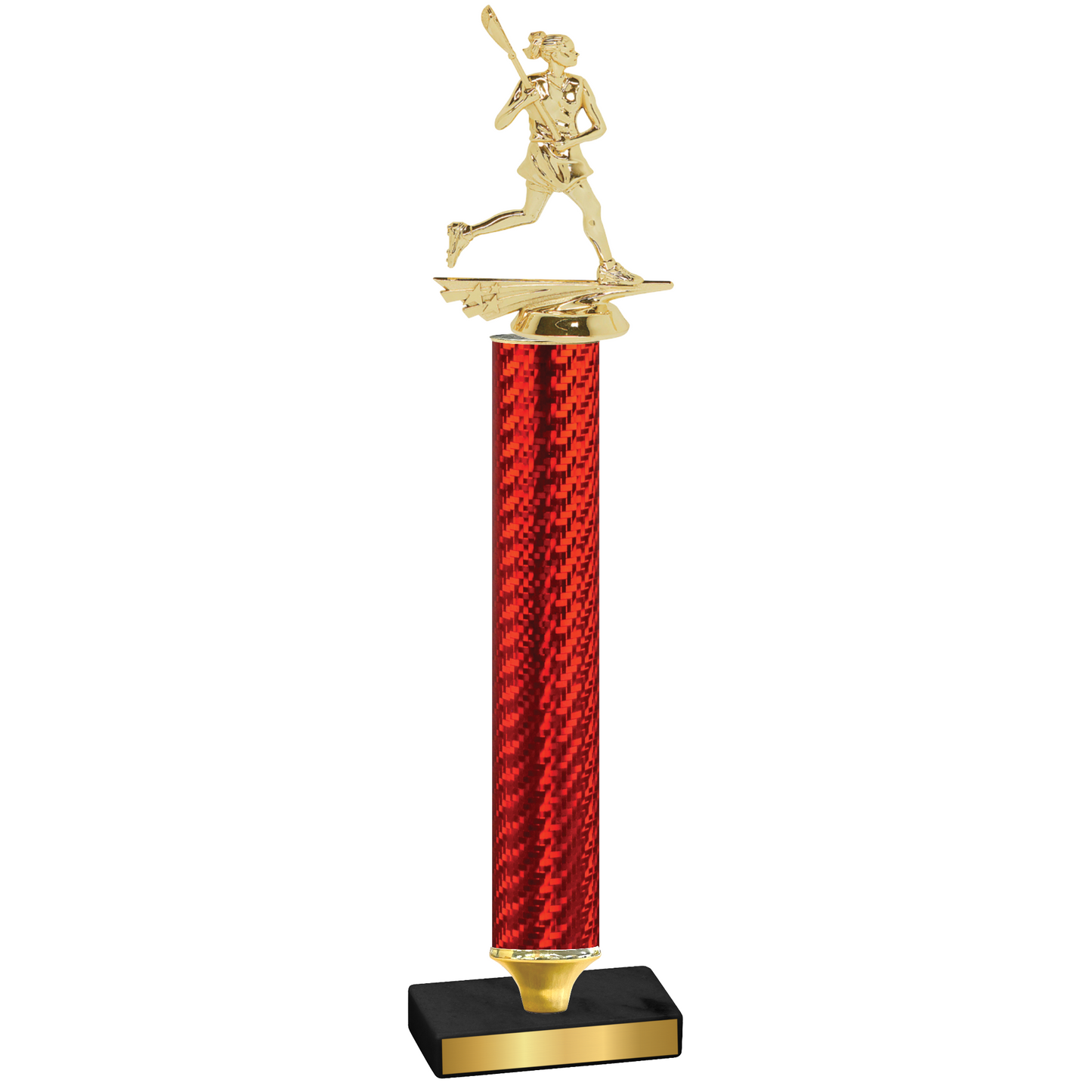 Value Red Carbon Fiber Lacrosse Trophy