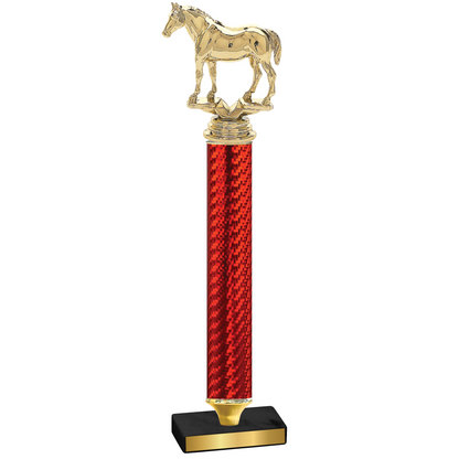 Value Red Carbon Fiber Horses Trophy