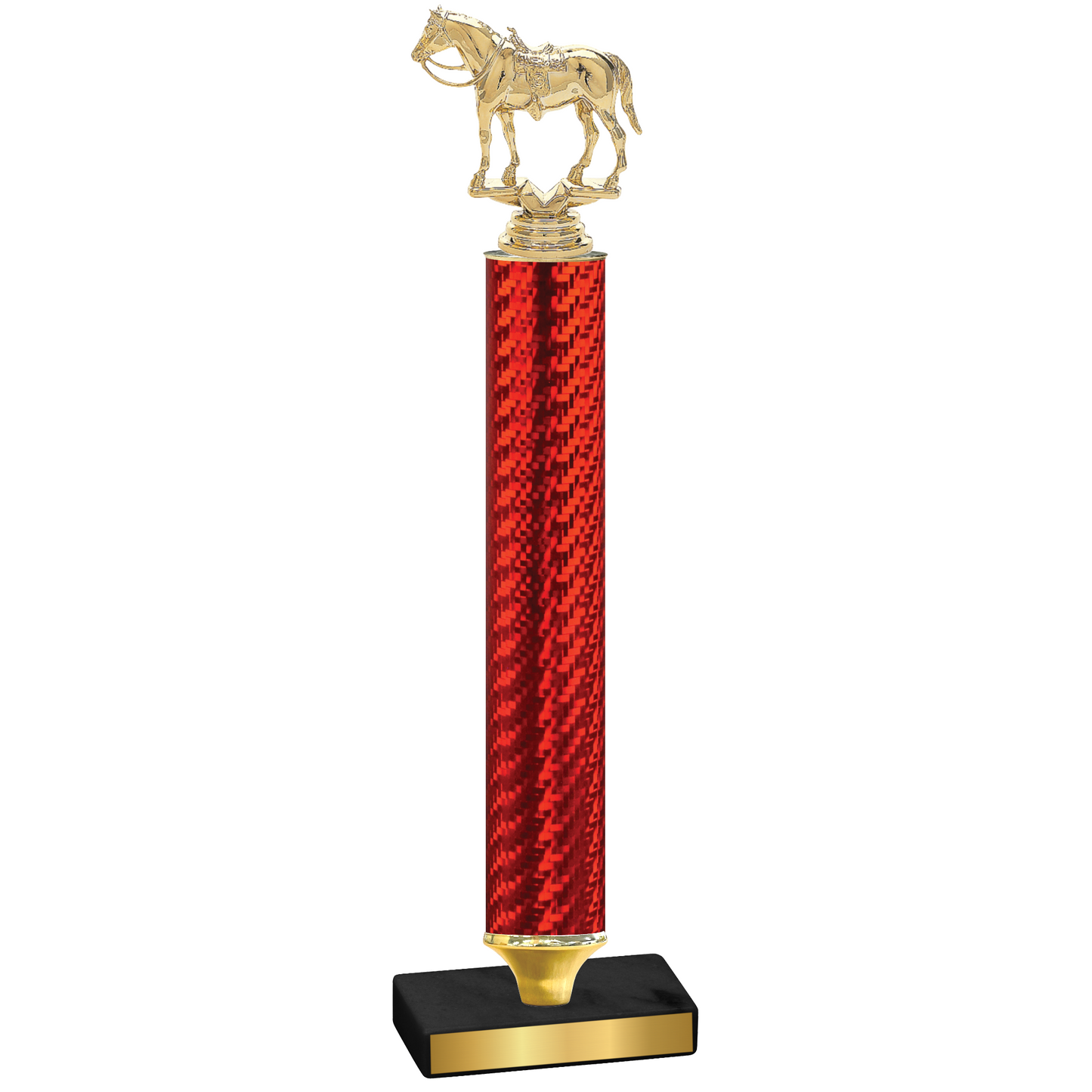 Value Red Carbon Fiber Horses Trophy