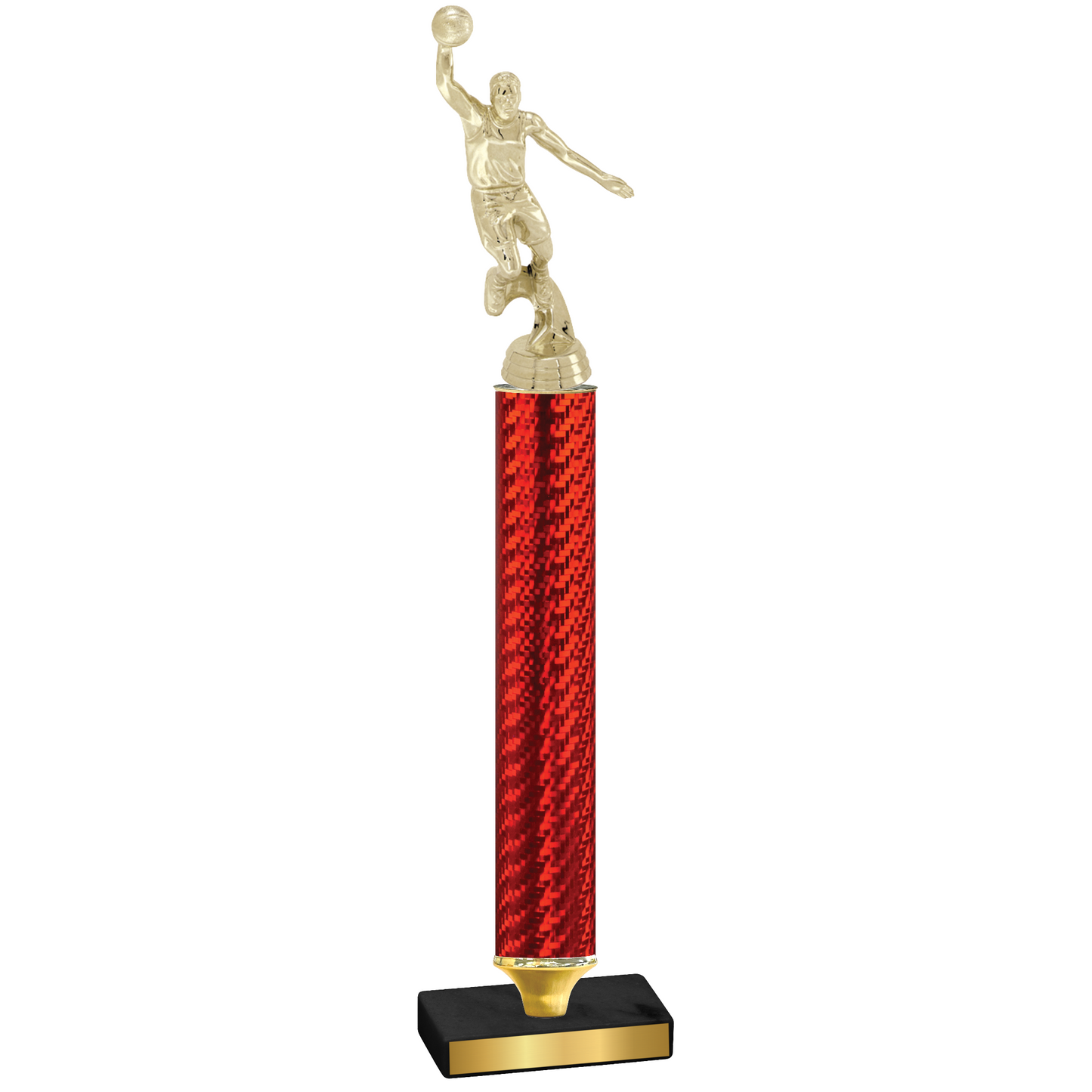 Value Red Carbon Fiber Basketball Trophy