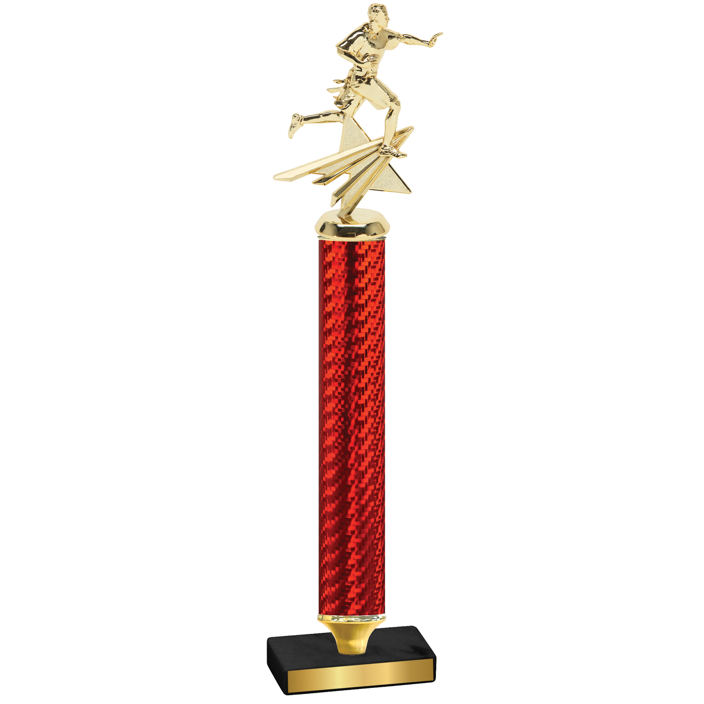 Value Red Carbon Fiber Flag Football Trophy