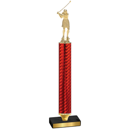 Value Red Carbon Fiber Golf Trophy