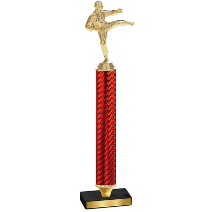 Value Red Carbon Fiber Karate Trophy