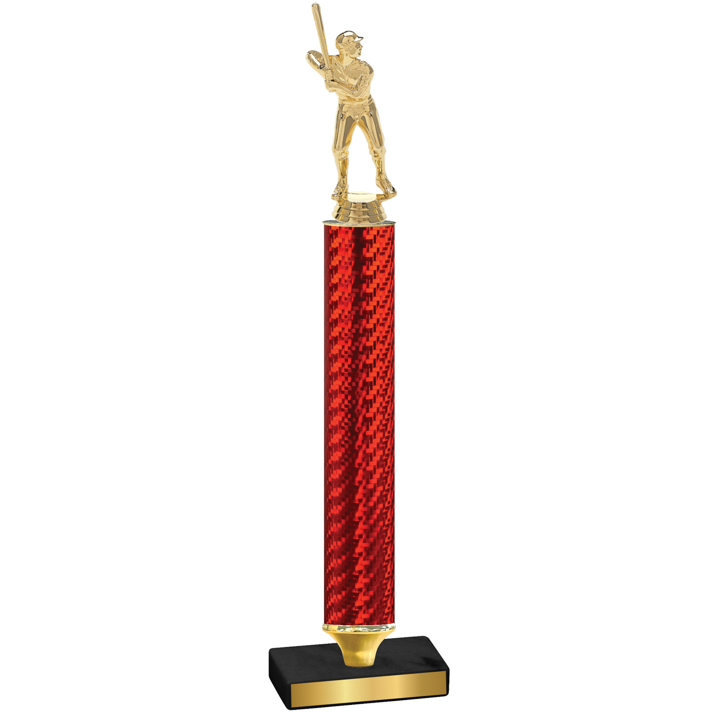 Value Red Carbon Fiber Baseball Trophy