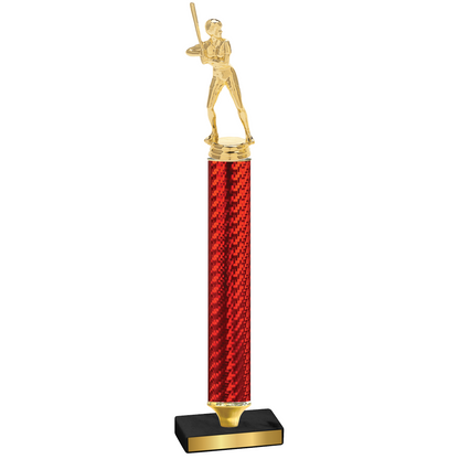 Value Red Carbon Fiber Softball Trophy