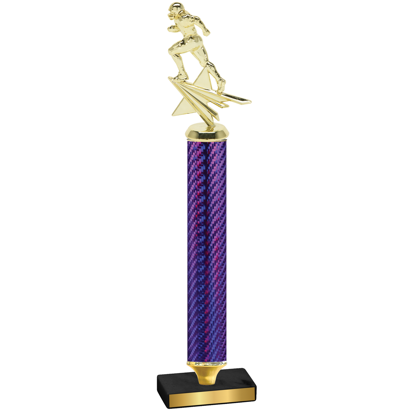 Value Purple Carbon Fiber Football Trophy