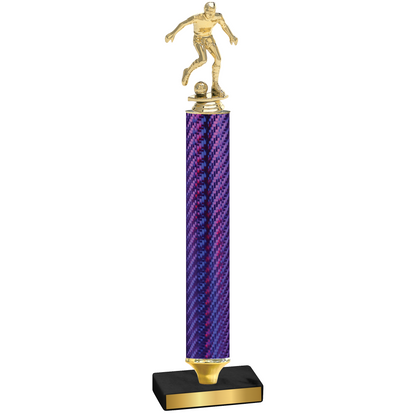 Value Purple Carbon Fiber Soccer Trophy