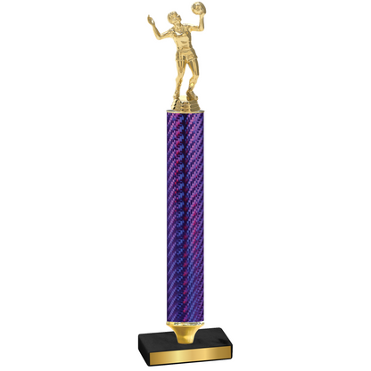 Value Purple Carbon Fiber Volleyball Trophy