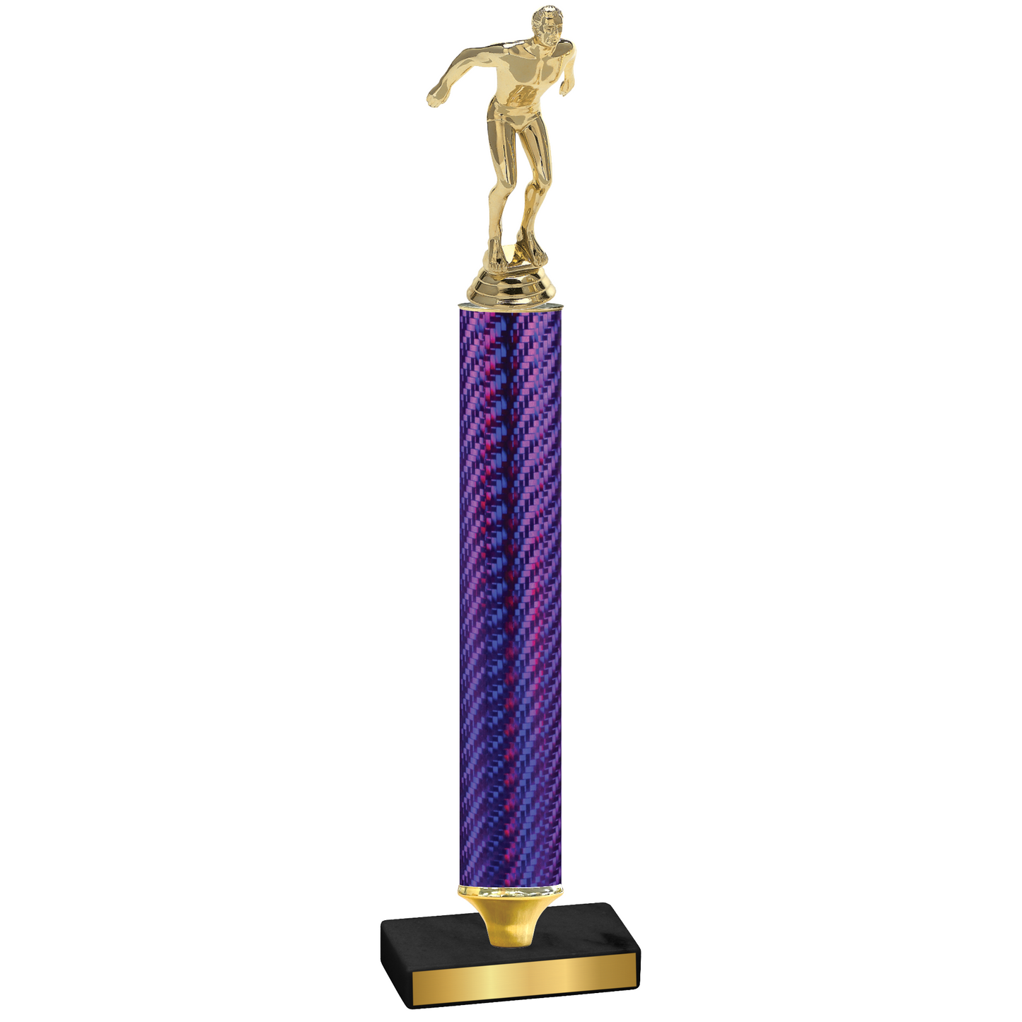 Value Purple Carbon Fiber Swimming Trophy