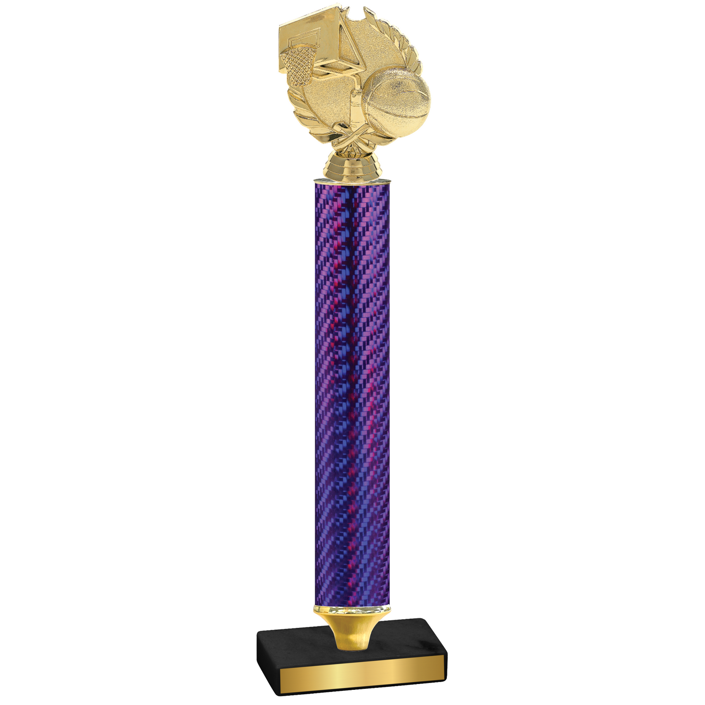 Value Purple Carbon Fiber Basketball Trophy