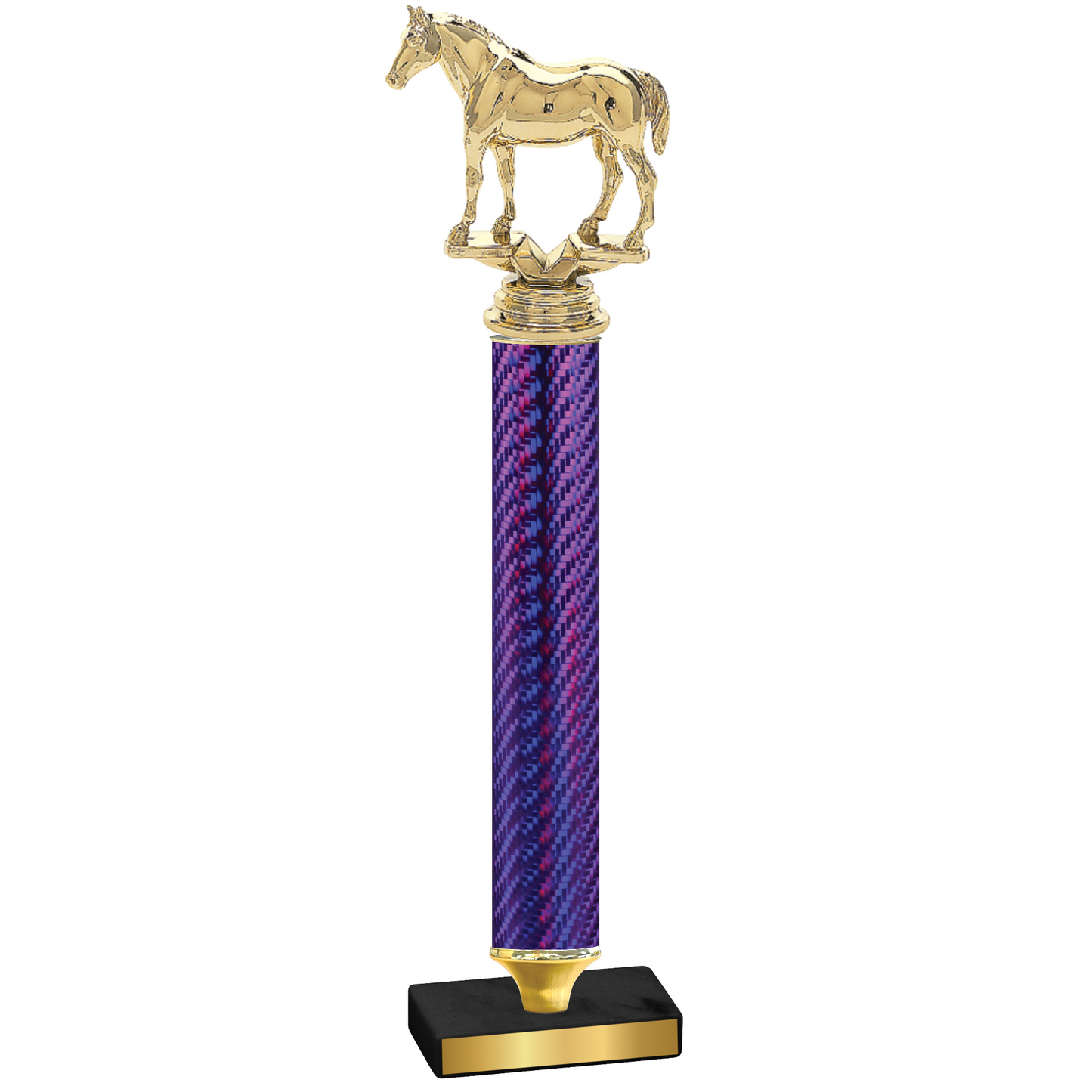 Value Purple Carbon Fiber Horses Trophy