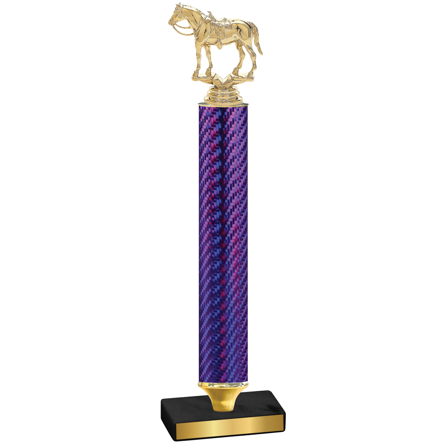 Value Purple Carbon Fiber Horses Trophy