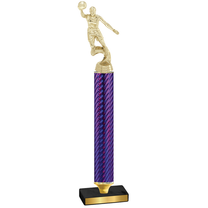 Value Purple Carbon Fiber Basketball Trophy