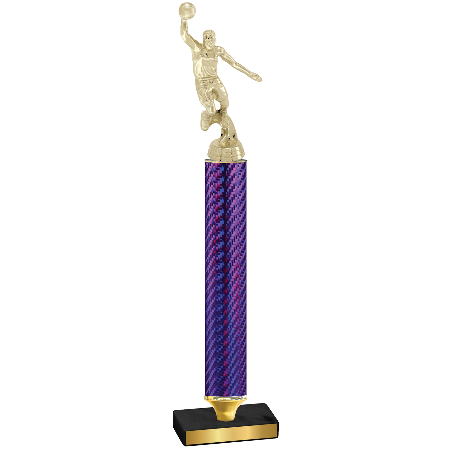 Value Purple Carbon Fiber Basketball Trophy