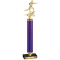 Value Purple Carbon Fiber Flag Football Trophy