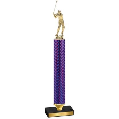 Value Purple Carbon Fiber Golf Trophy