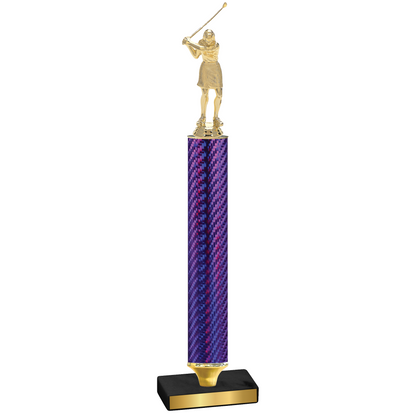 Value Purple Carbon Fiber Golf Trophy