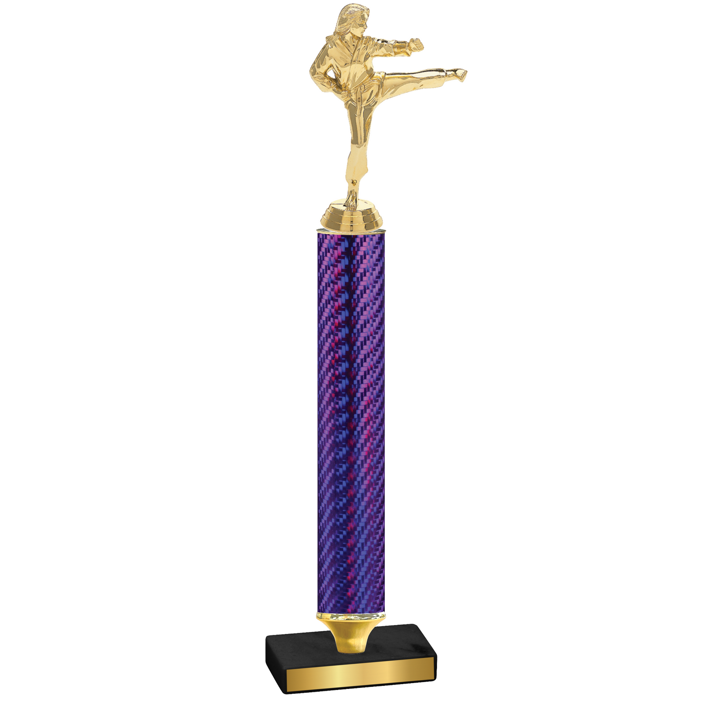 Value Purple Carbon Fiber Karate Trophy