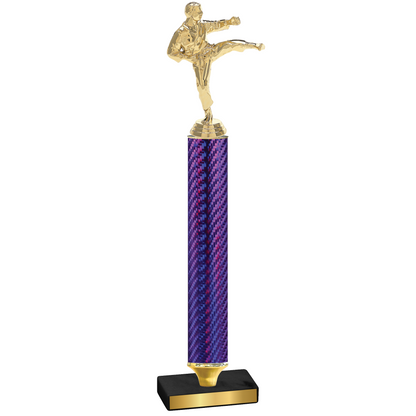 Value Purple Carbon Fiber Karate Trophy