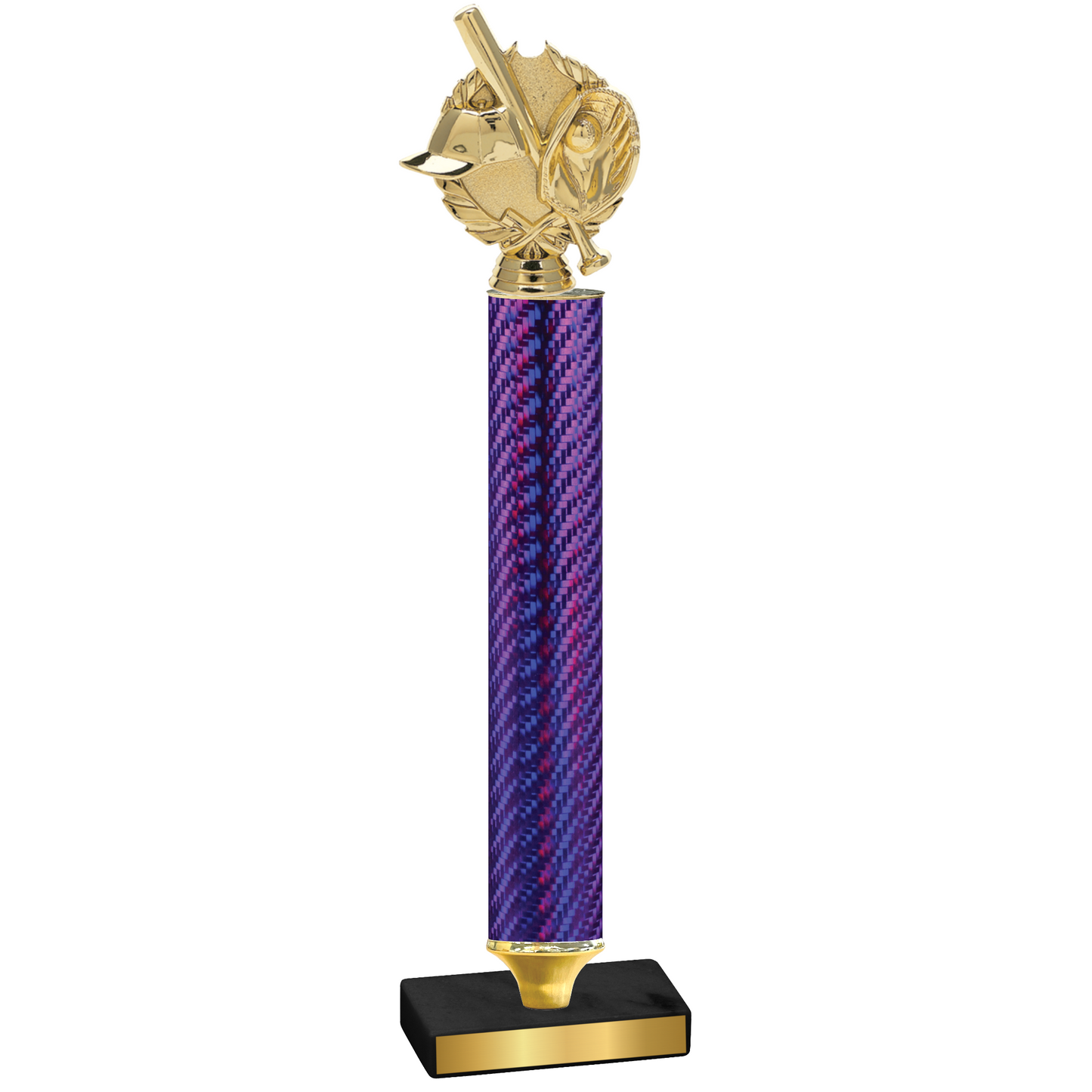 Value Purple Carbon Fiber Baseball Trophy