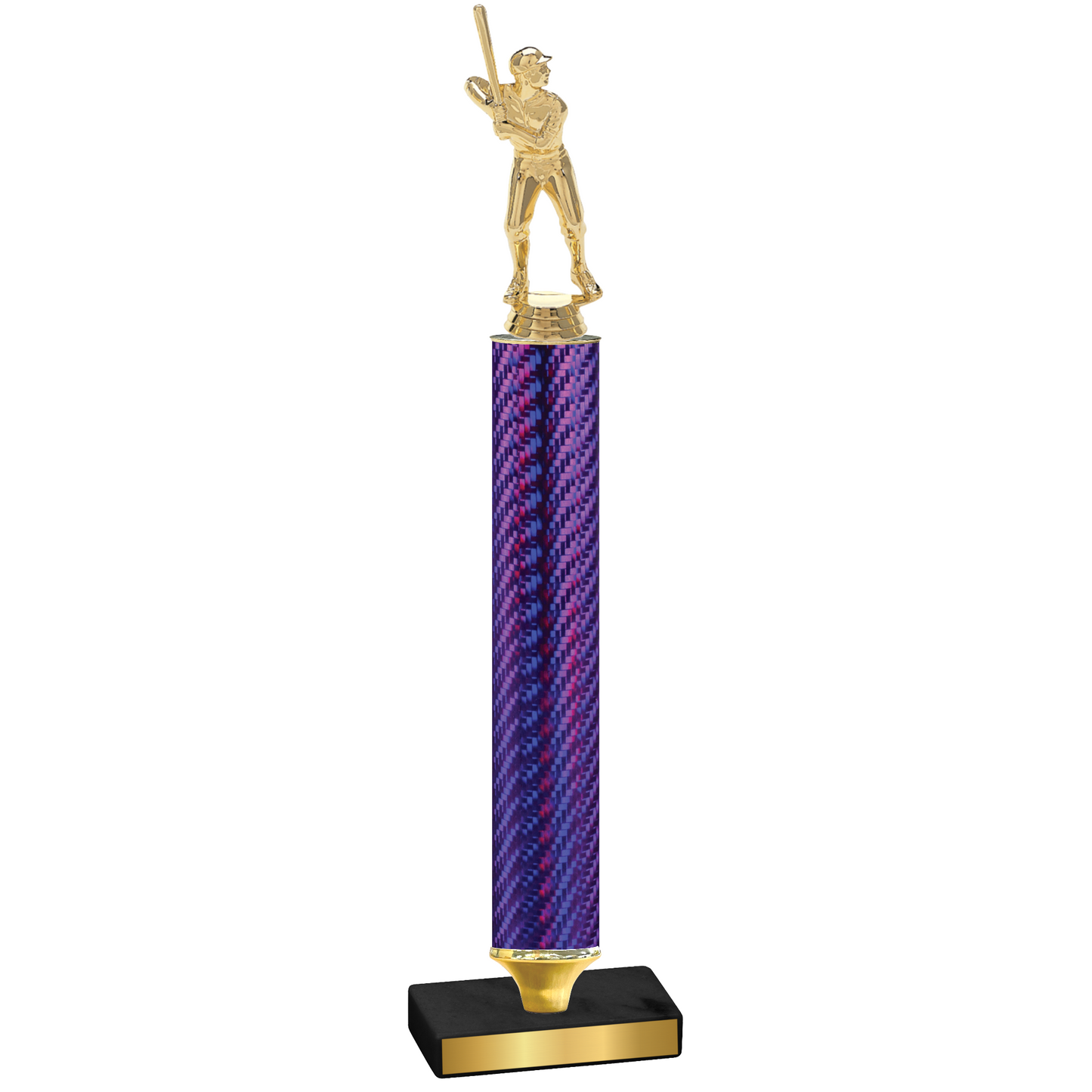 Value Purple Carbon Fiber Baseball Trophy