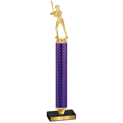 Value Purple Carbon Fiber Softball Trophy