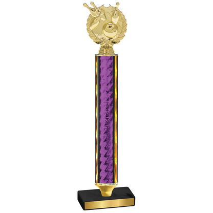 Value Purple Glacier Bowling Trophy