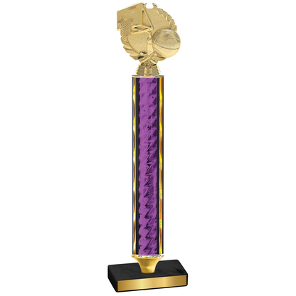 Value Purple Glacier Basketball Trophy