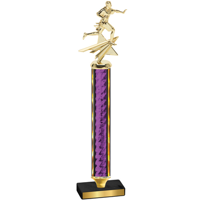 Value Purple Glacier Flag Football Trophy