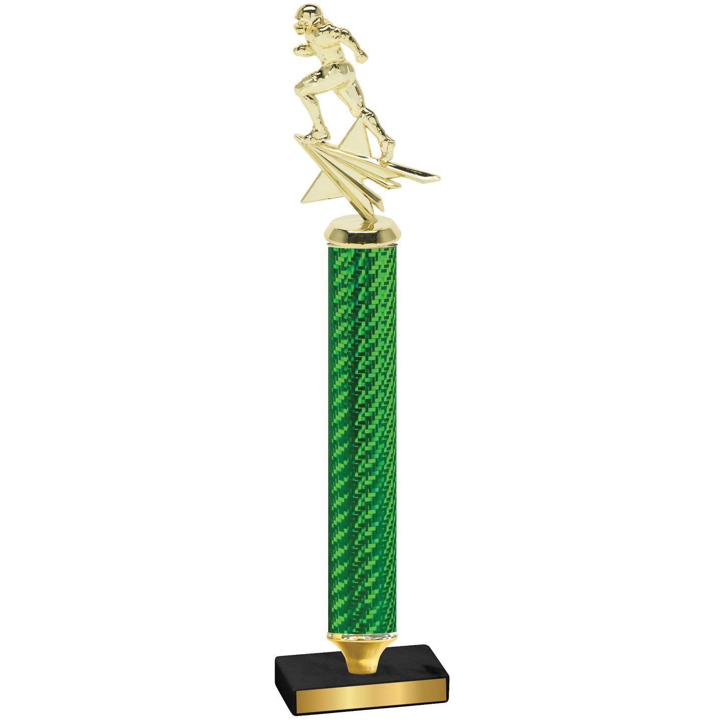 Value Green Carbon Fiber Football Trophy