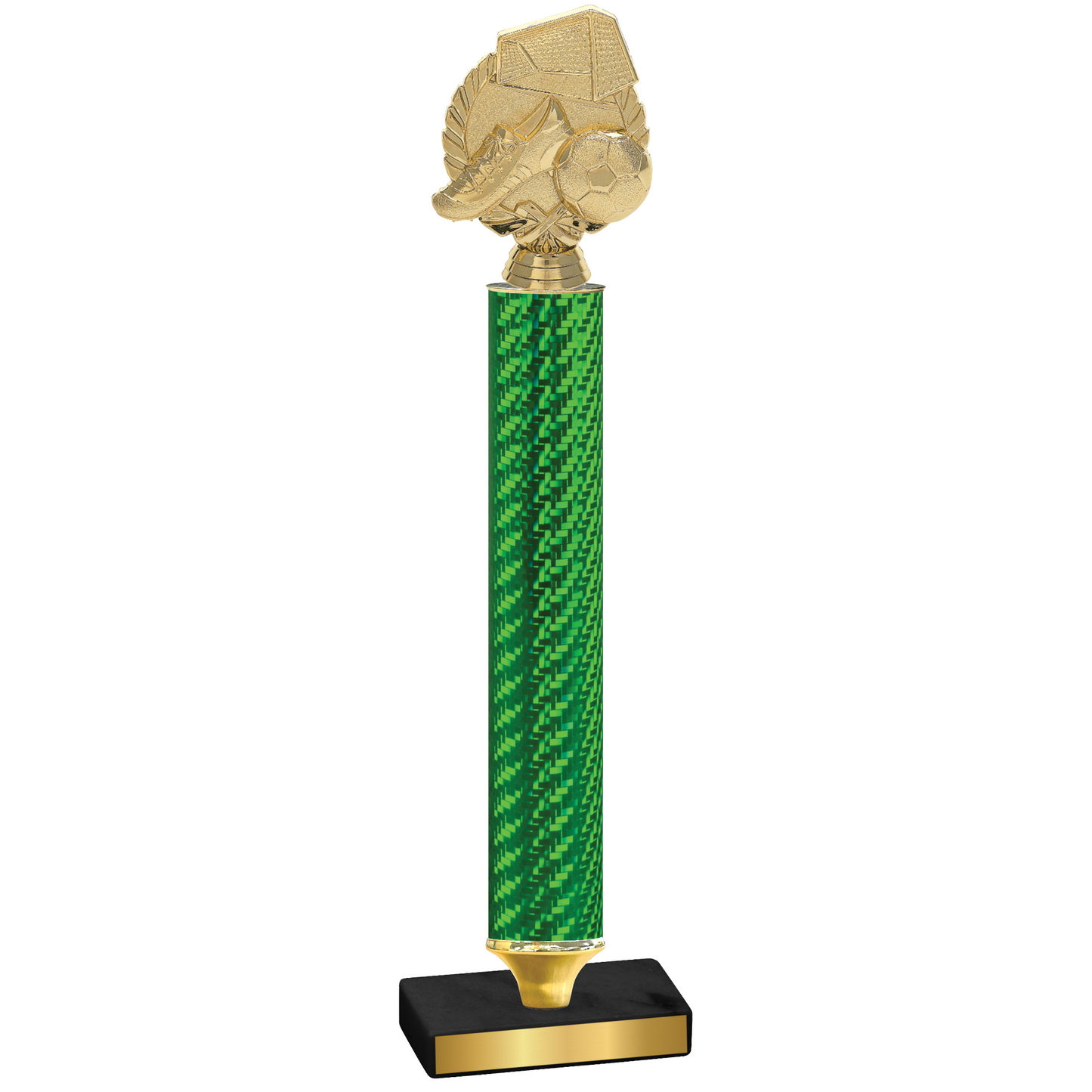 Value Green Carbon Fiber Soccer Trophy