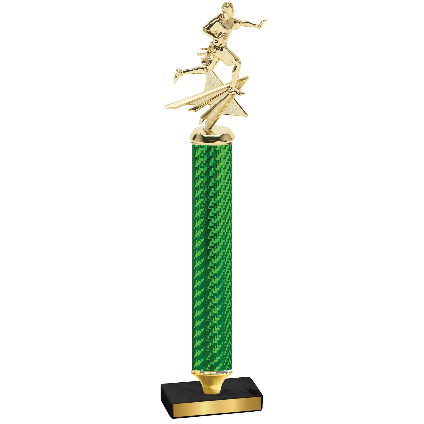 Value Green Carbon Fiber Flag Football Trophy