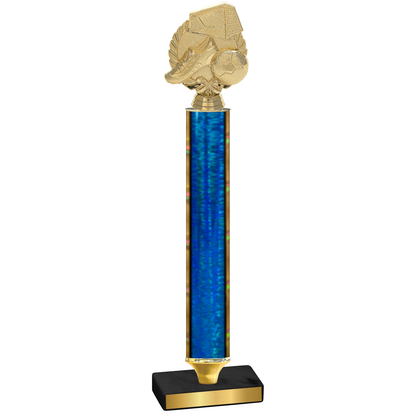 Value Blue Glacier Soccer Trophy