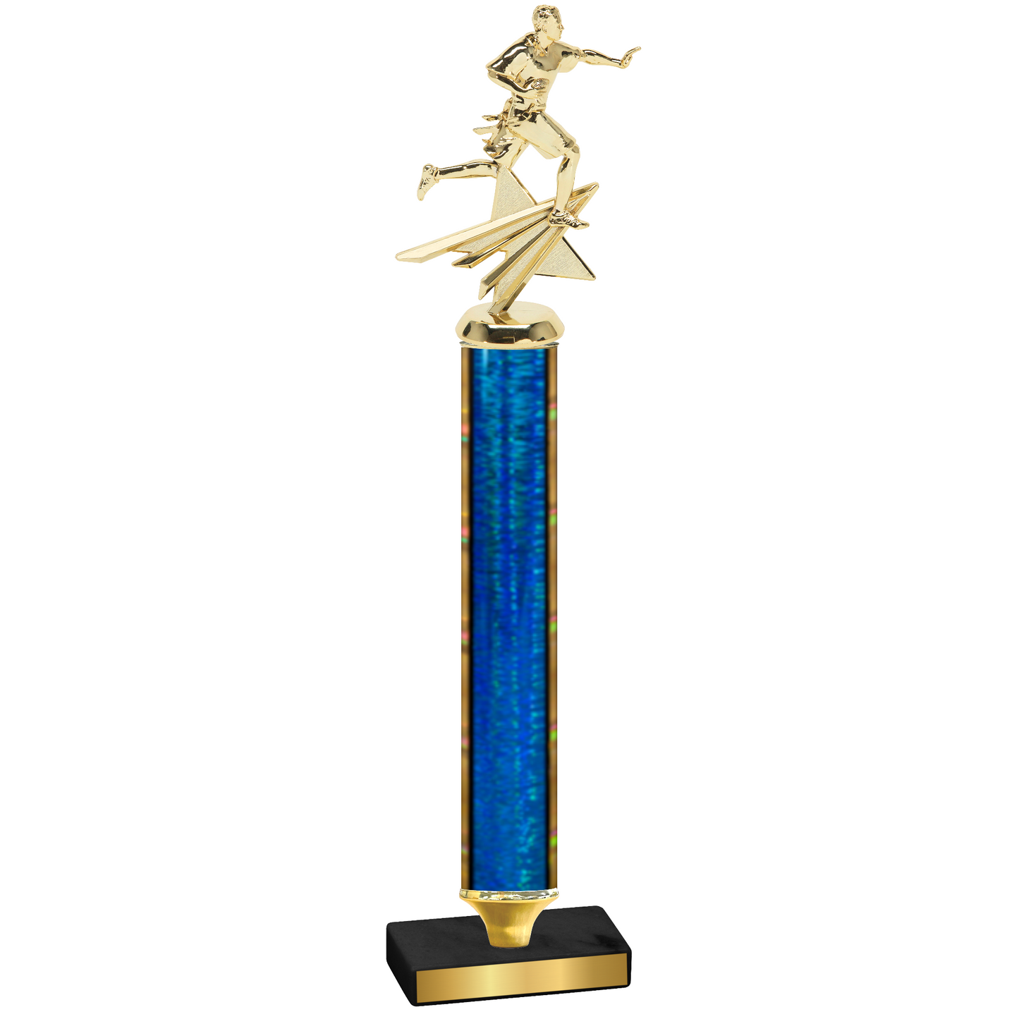 Value Blue Glacier Flag Football Trophy