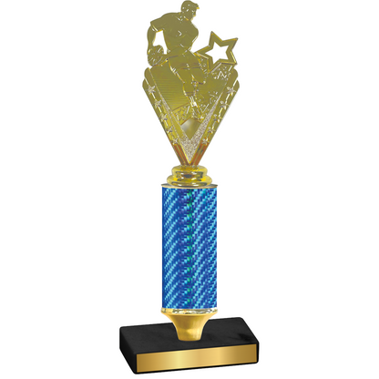 Value Blue Carbon Fiber Rugby Trophy