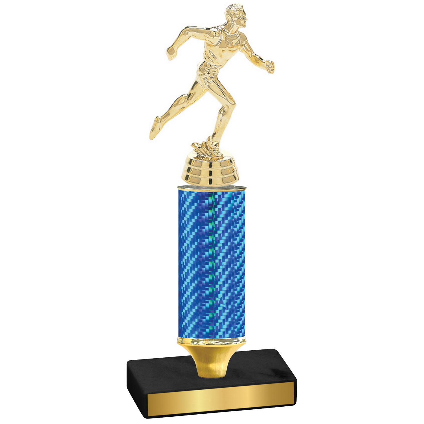 Value Blue Carbon Fiber Running Trophy