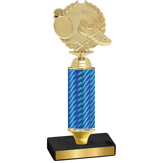 Value Blue Carbon Fiber Running Trophy