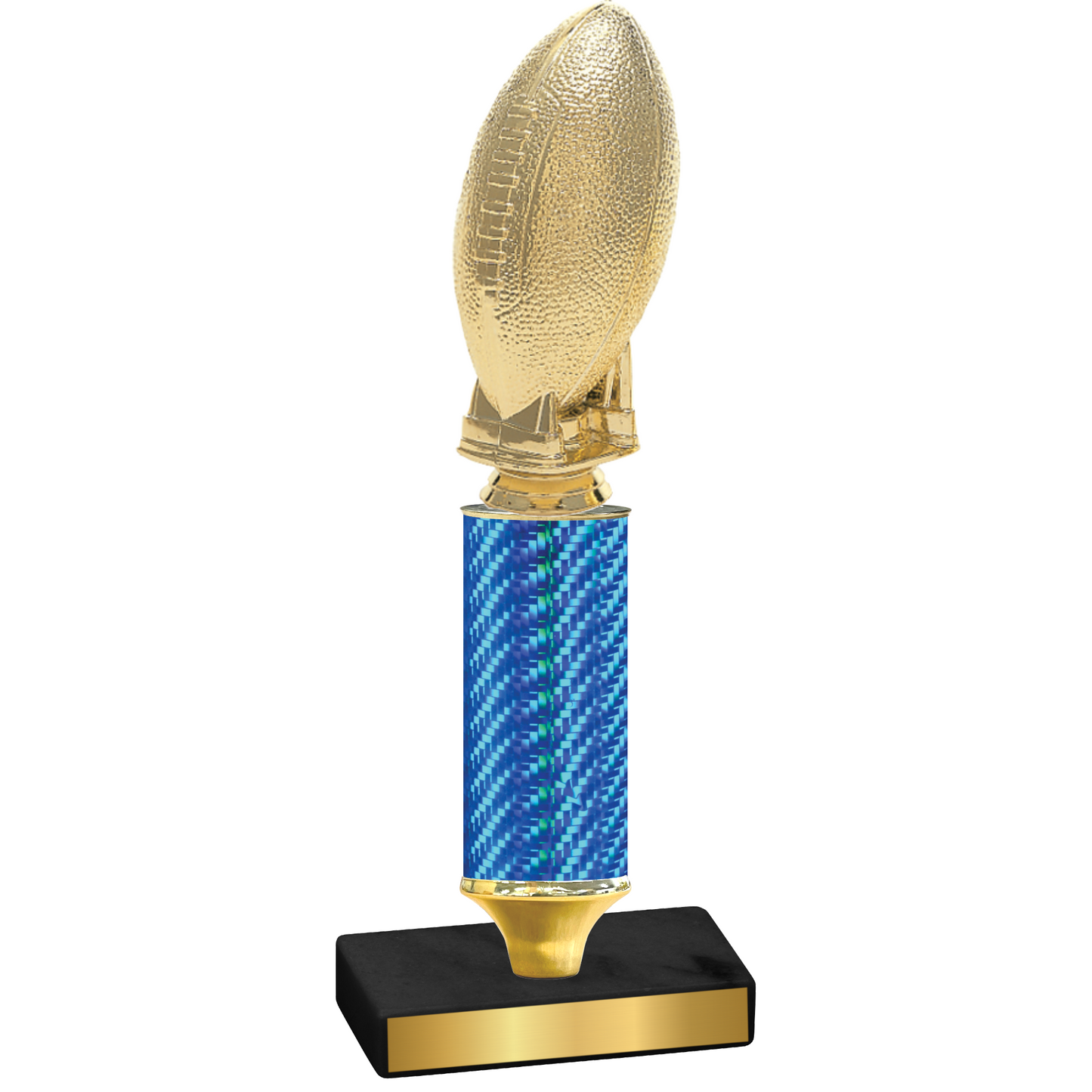 Value Blue Carbon Fiber Football Trophy