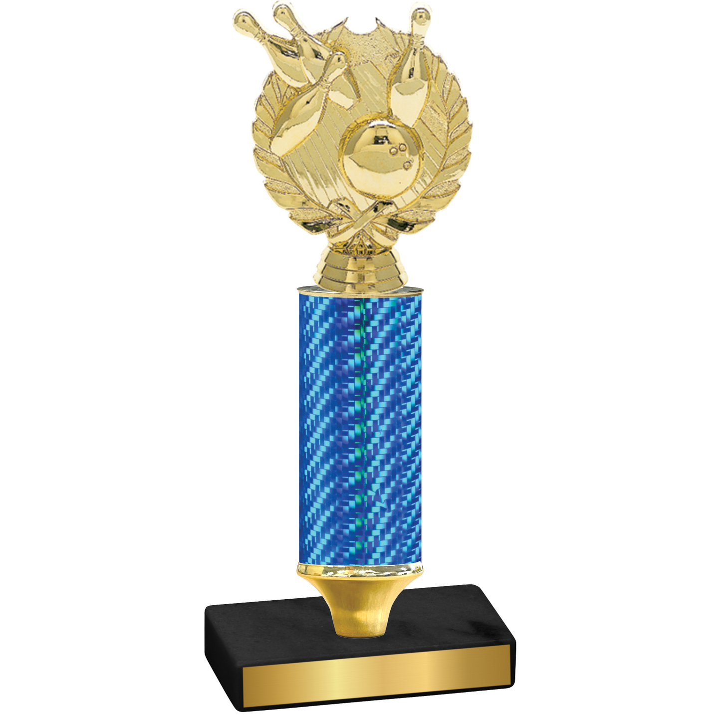 Value Blue Carbon Fiber Bowling Trophy