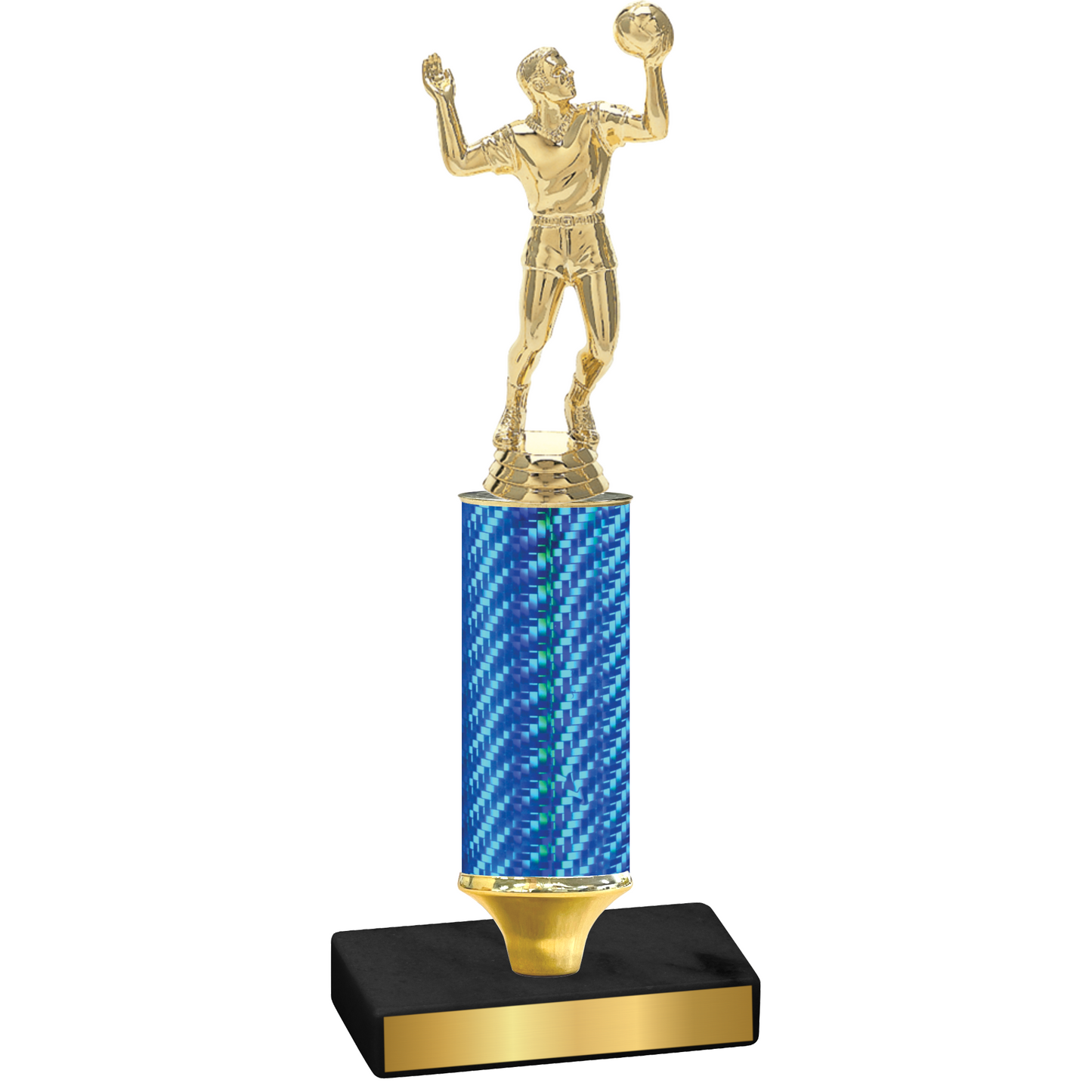 Value Blue Carbon Fiber Volleyball Trophy