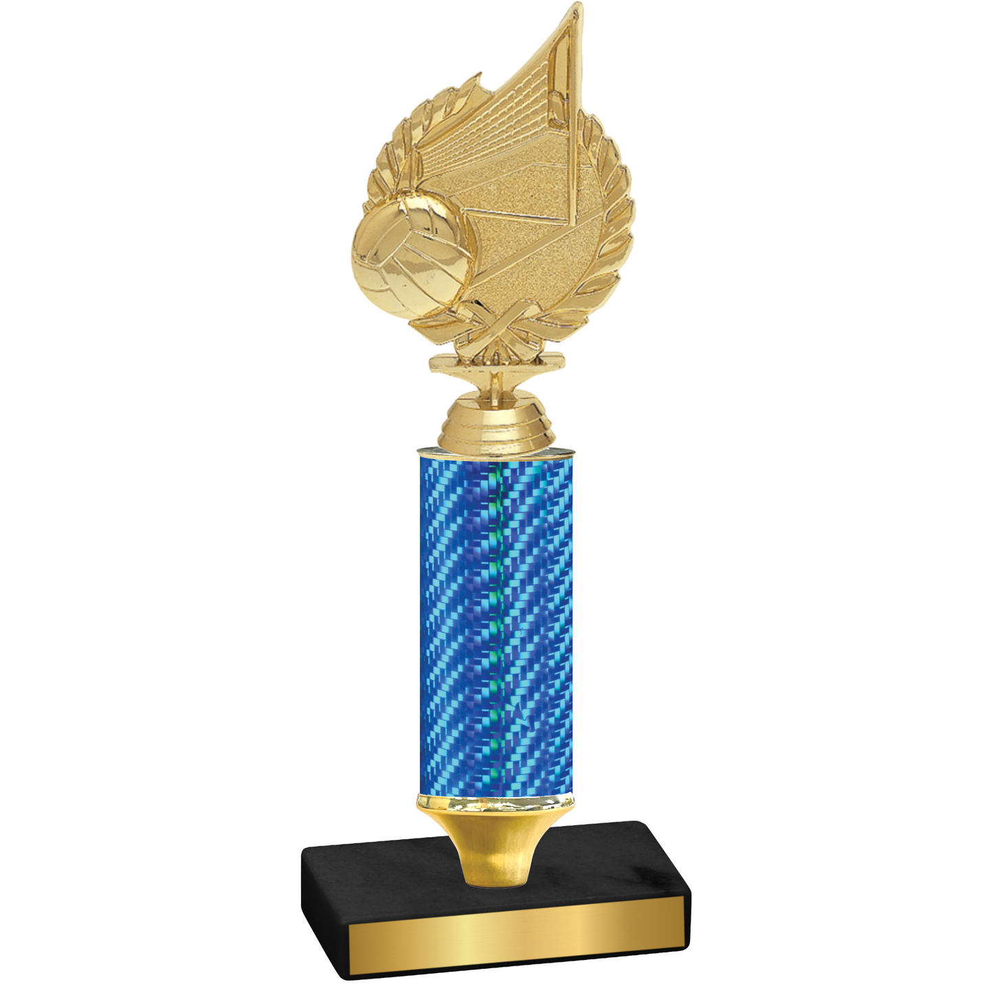 Value Blue Carbon Fiber Volleyball Trophy