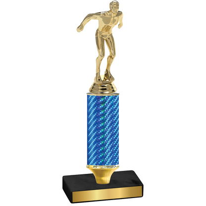 Value Blue Carbon Fiber Swimming Trophy