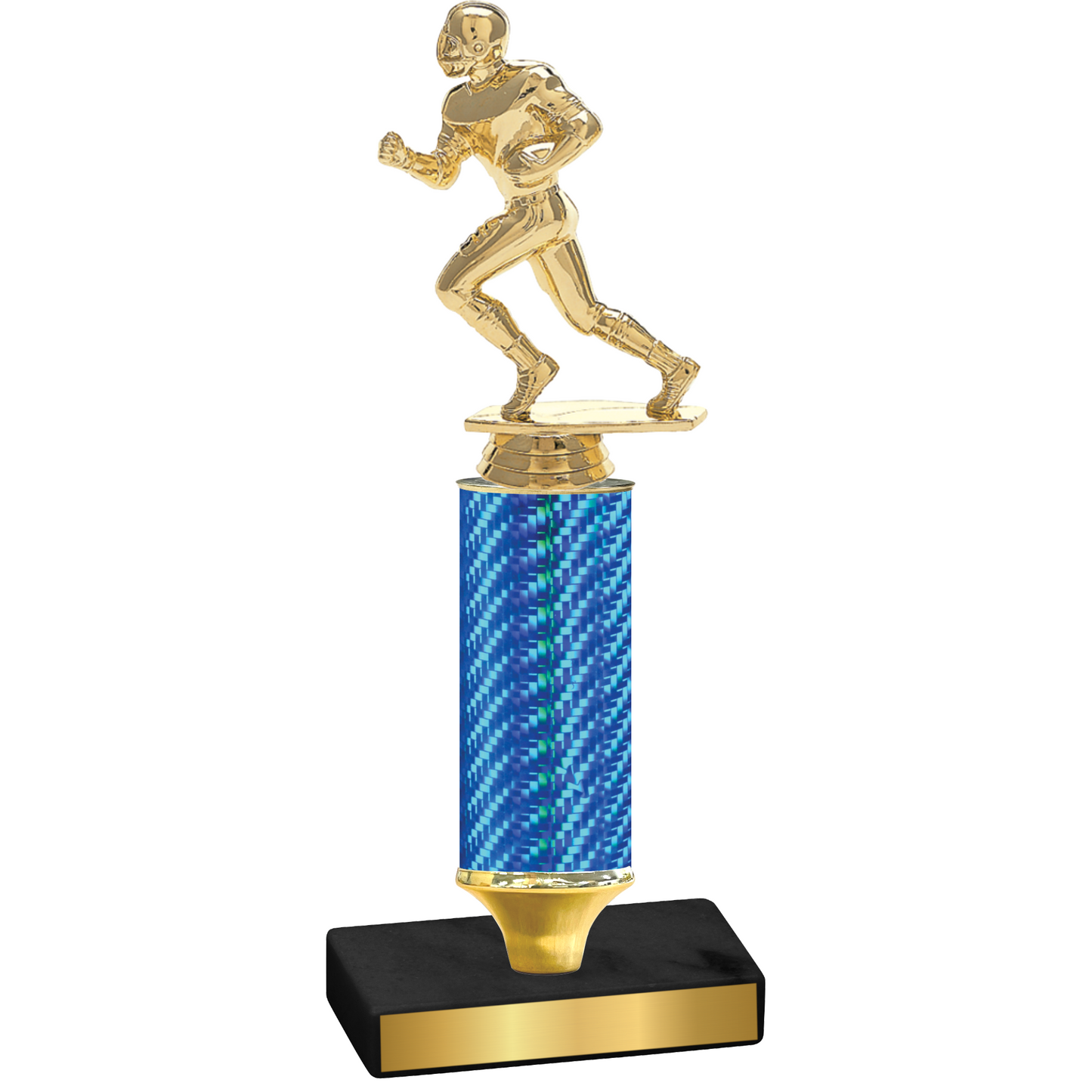 Value Blue Carbon Fiber Football Trophy