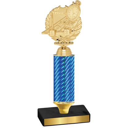 Value Blue Carbon Fiber Swimming Trophy