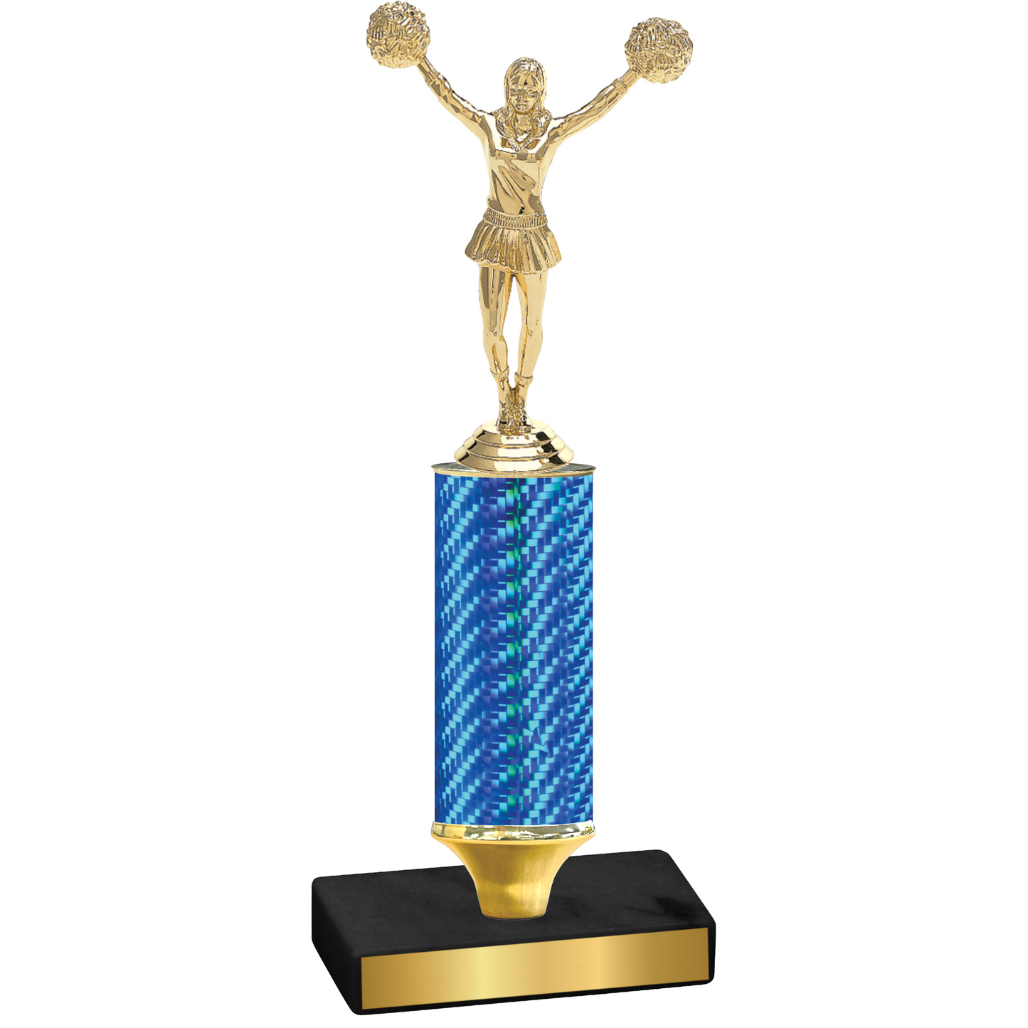 Value Blue Carbon Fiber Cheerleading Trophy