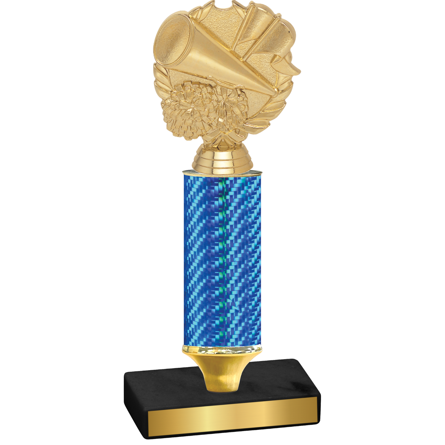 Value Blue Carbon Fiber Cheerleading Trophy