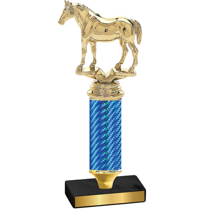 Value Blue Carbon Fiber Horses Trophy