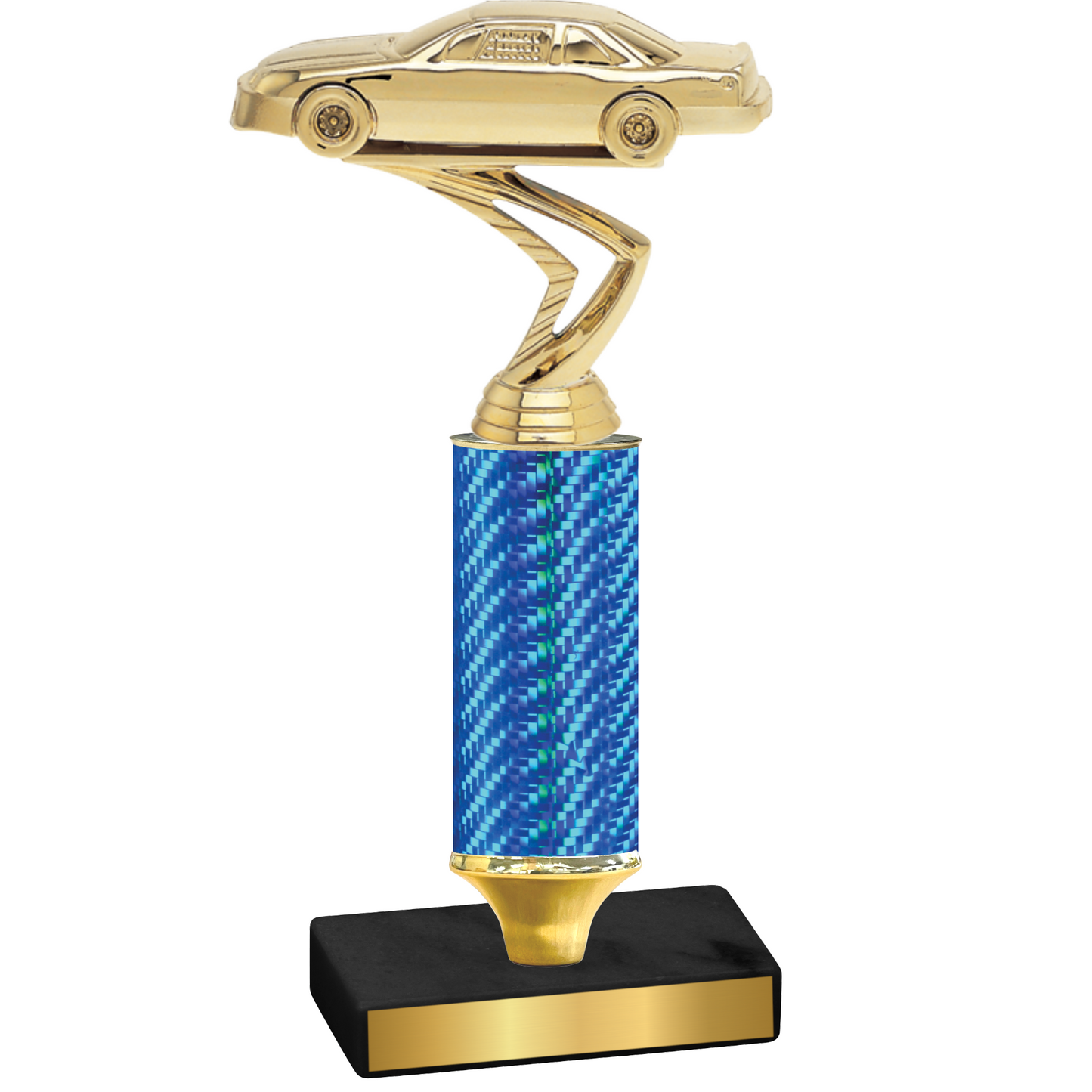 Value Blue Carbon Fiber Cars Trophy