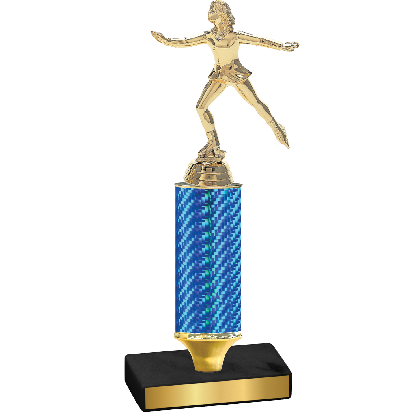 Value Blue Carbon Fiber Skater Trophy