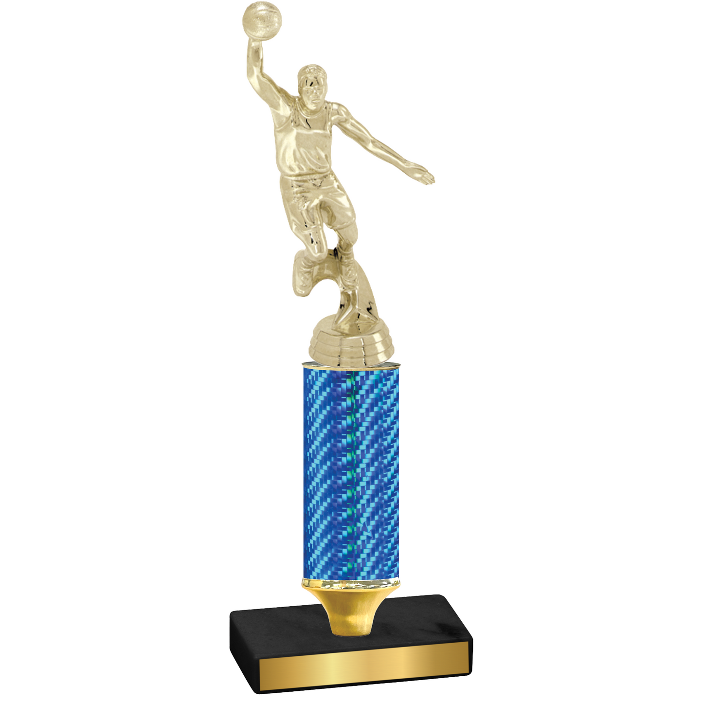 Value Blue Carbon Fiber Basketball Trophy